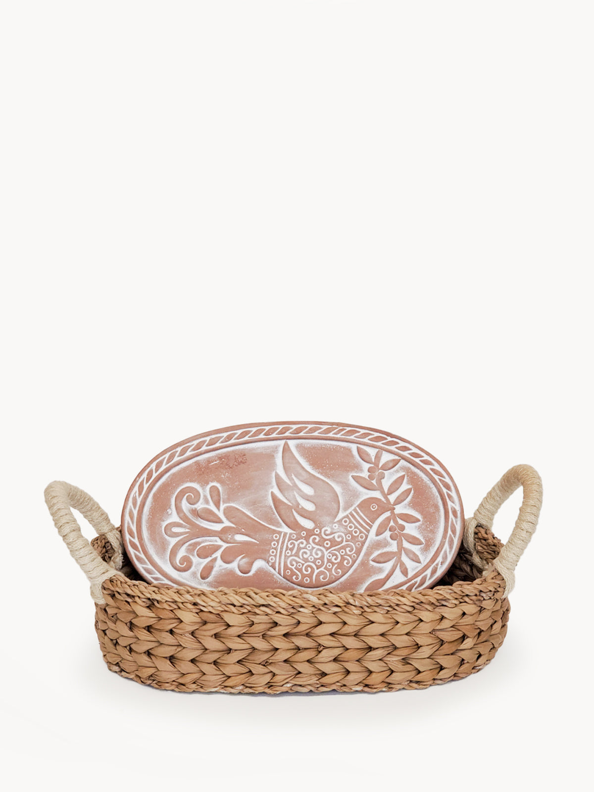 Bread Warmer &amp; Basket - Bird Oval-0