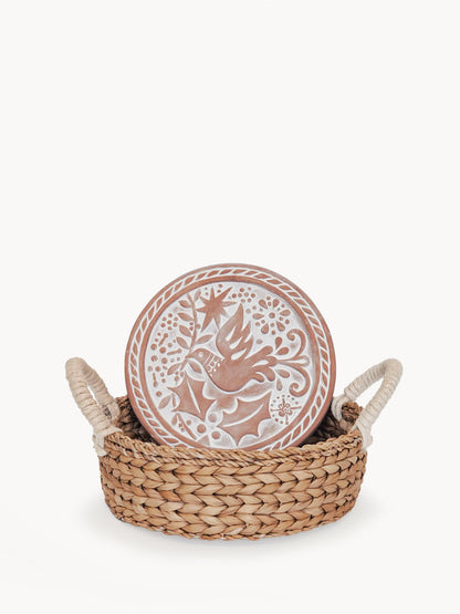 Bread Warmer &amp; Basket - Bird Round-0