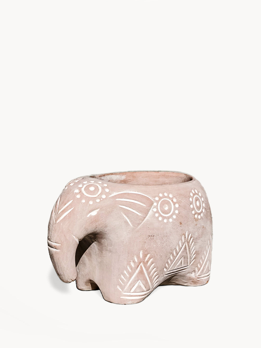 Terracotta Pot - Folk Elephant-0