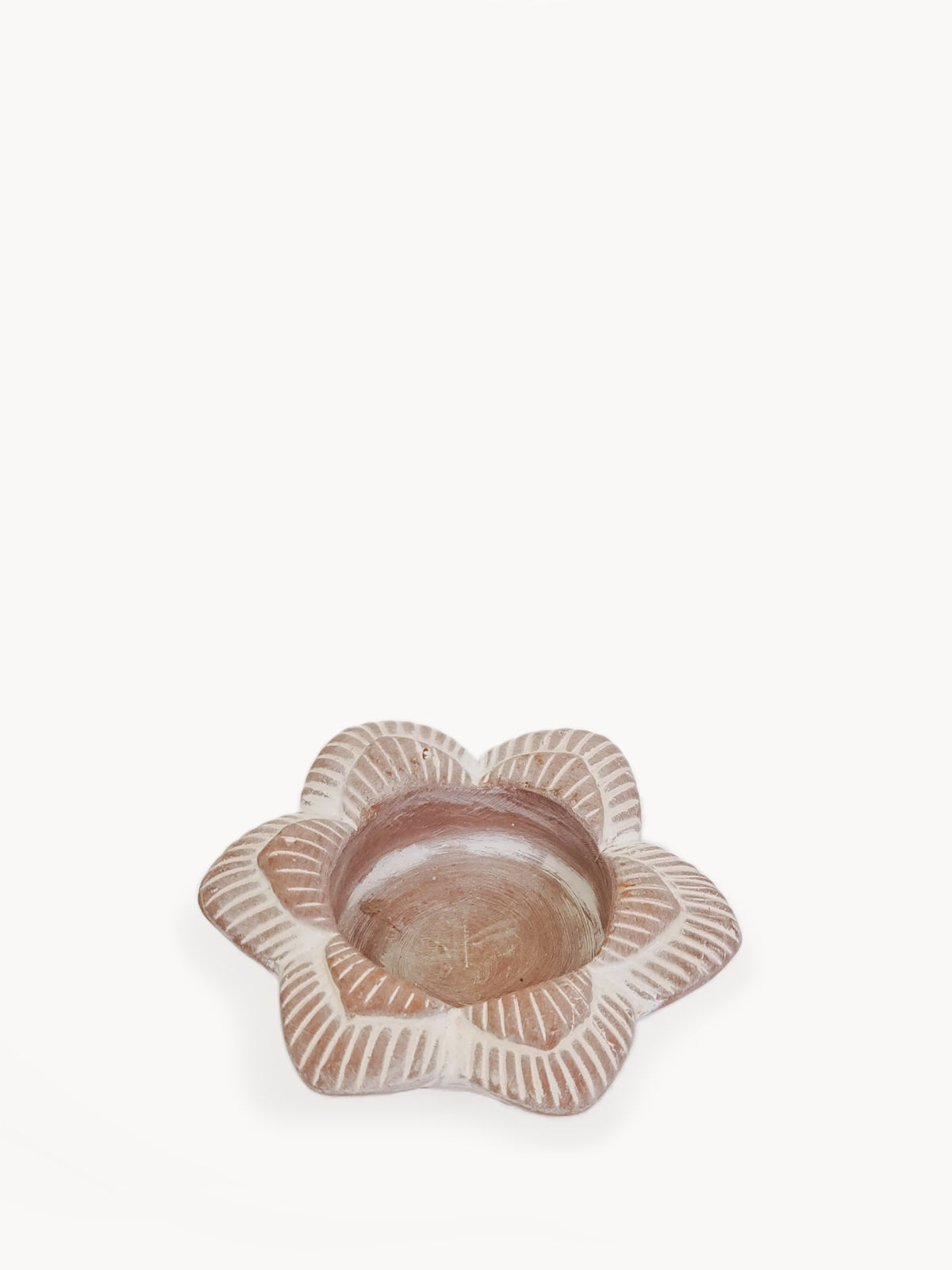 Terracotta Tea Light Candle Holder - Flower-0