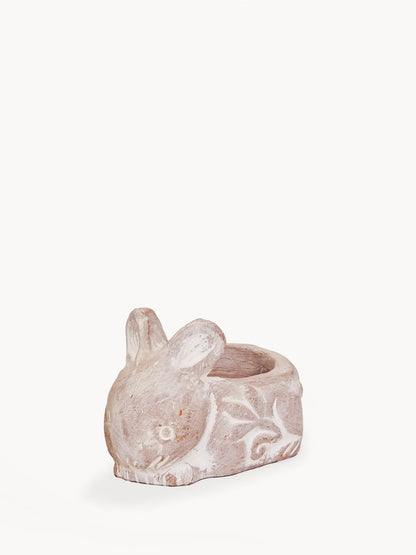 Terracotta Tea Light Candle Holder - Rabbit-0