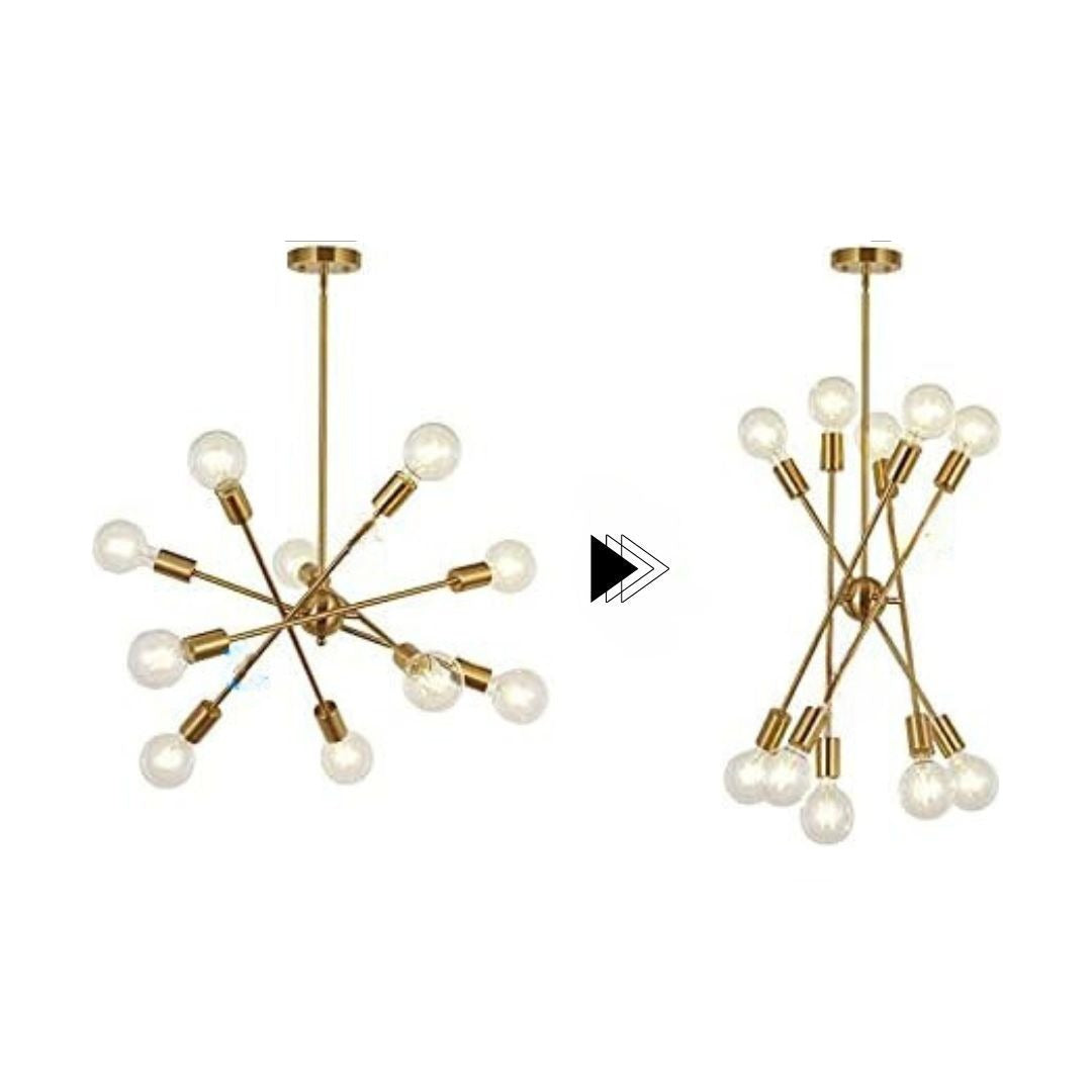 Modern Sputnik Chandelier Lighting with Adjustable Arms-5