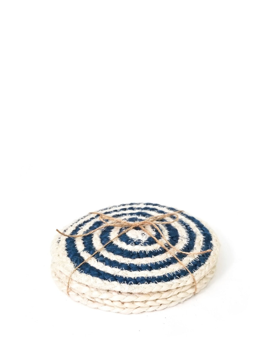 Kata Spiral Coaster Trivet - Blue (Set of 4)-3