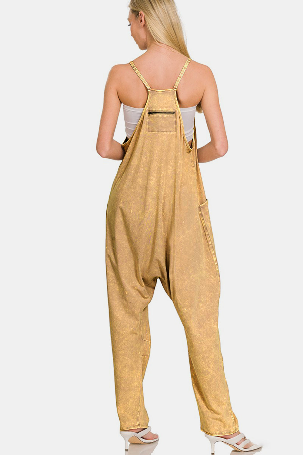 Zenana Spaghetti Strap Jumpsuit with Pockets