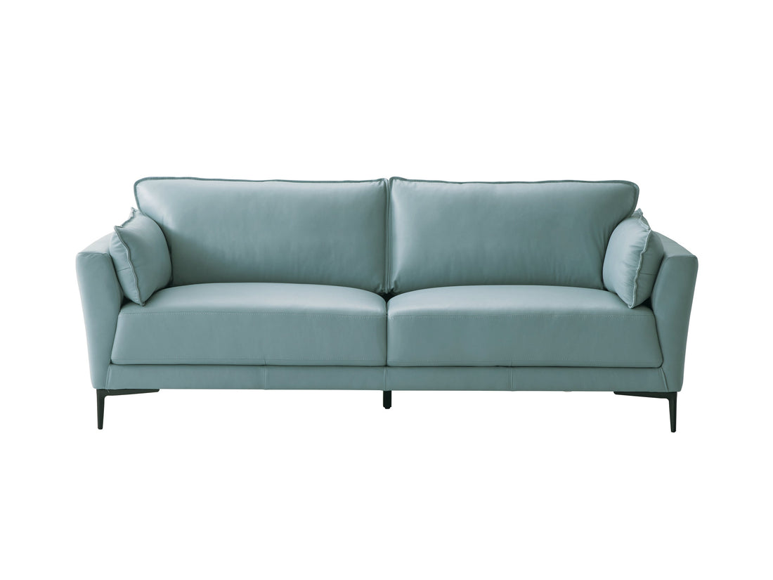 ACME Mesut Sofa, Light Blue Top Grain Leather-1