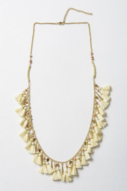 Solid Tassel Chain Fashion Necklace