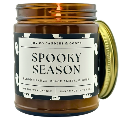 Spooky Season 9 oz Soy Wax Candle, Fall Decor, Handmade in the USA