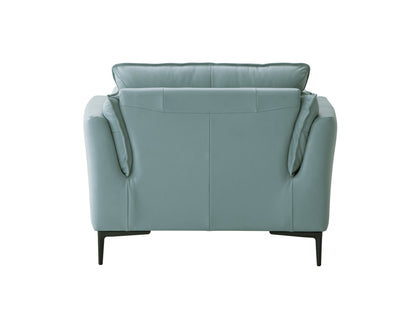 ACME Mesut Chair in Light Blue Top Grain Leather-2