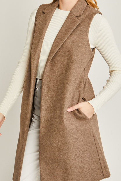 JQ Fleece Long Line Vest