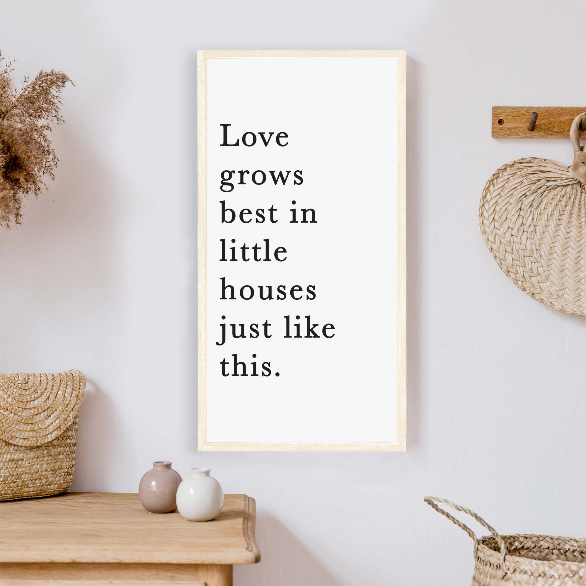 Love Grows Best Wood Sign 