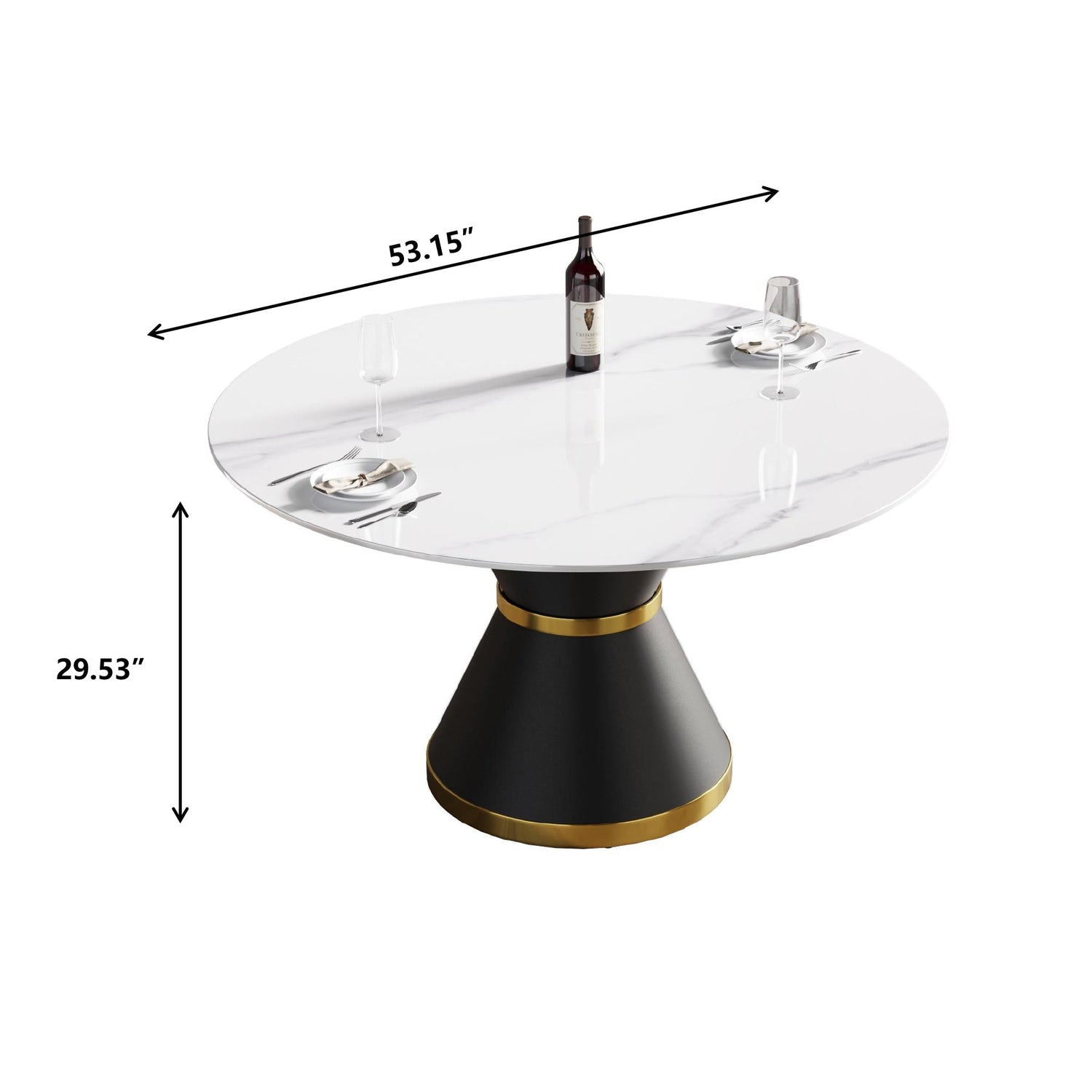 Modern Marble Stone Round Dining Table-8