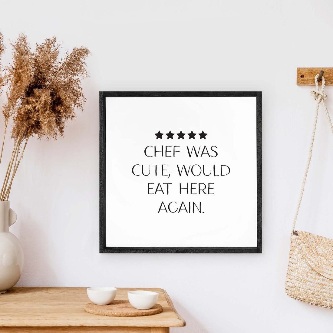 Chef Was Cute Wood Sign-0