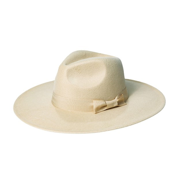 WIDE BRIM RIBBON FEDROA HAT