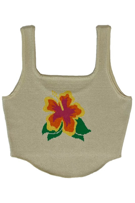 Hibiscus Crop Tank Top