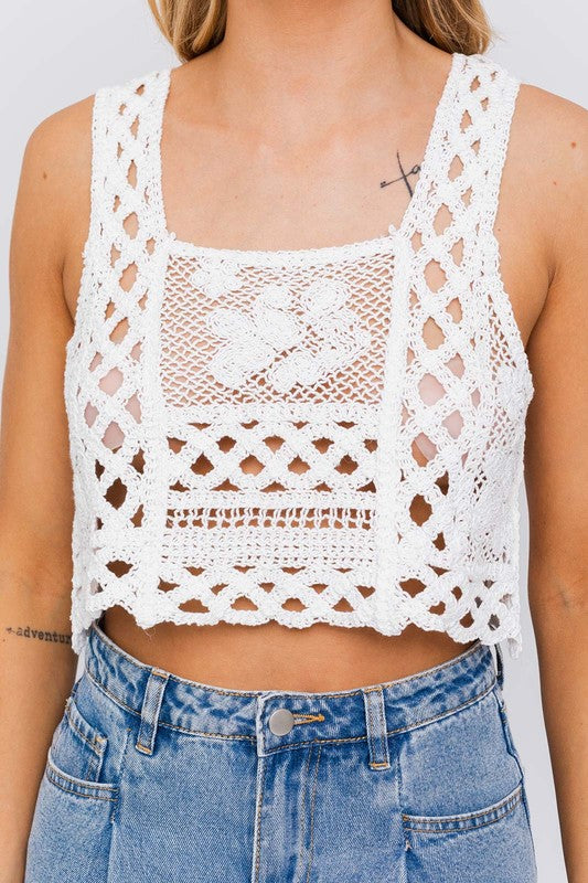 Sleeveless Crochet Top