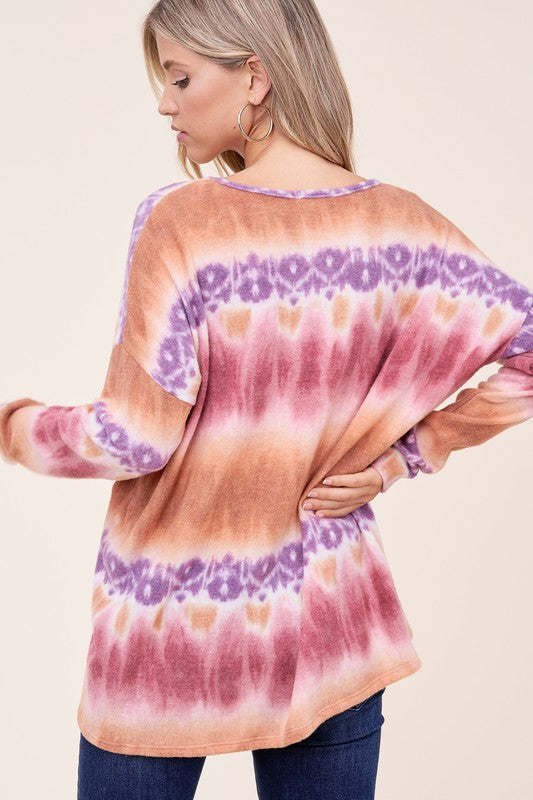 TIE DYE PRINT BOXY TOP