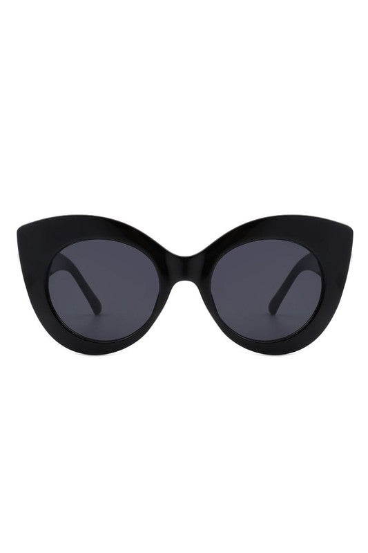 Oversize Cat Eye Sunglasses with Pearl Design