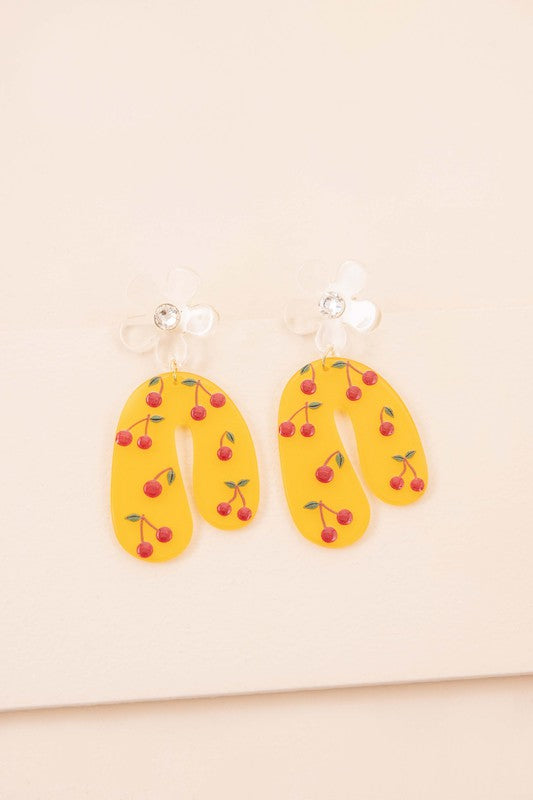 Sweet Cherry Drop Earrings