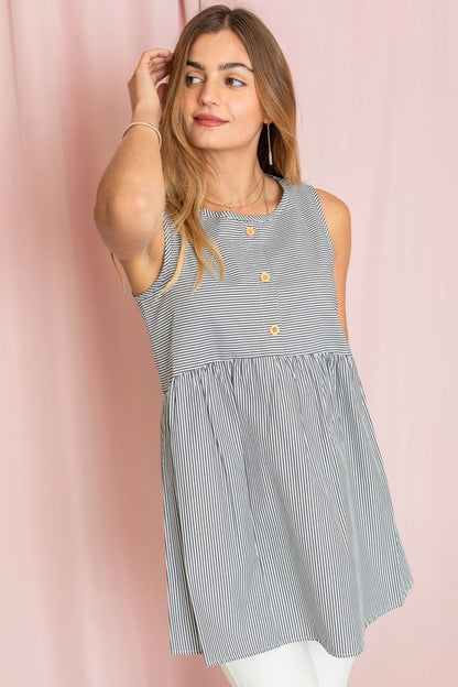 Chambray Baby Doll Tunic