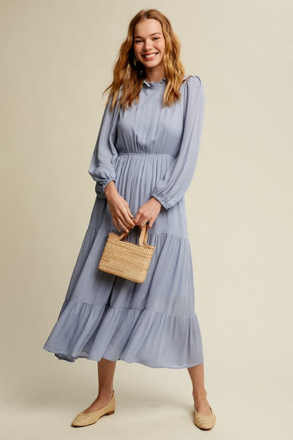 Feminine Boho Inspired Maxi Woven Dress