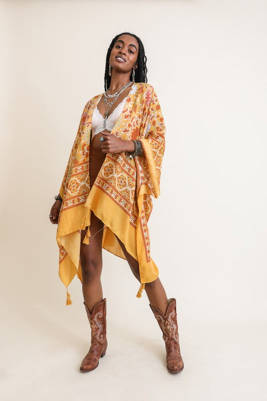 Touch of Morroco Tapestry Tassel Kimono