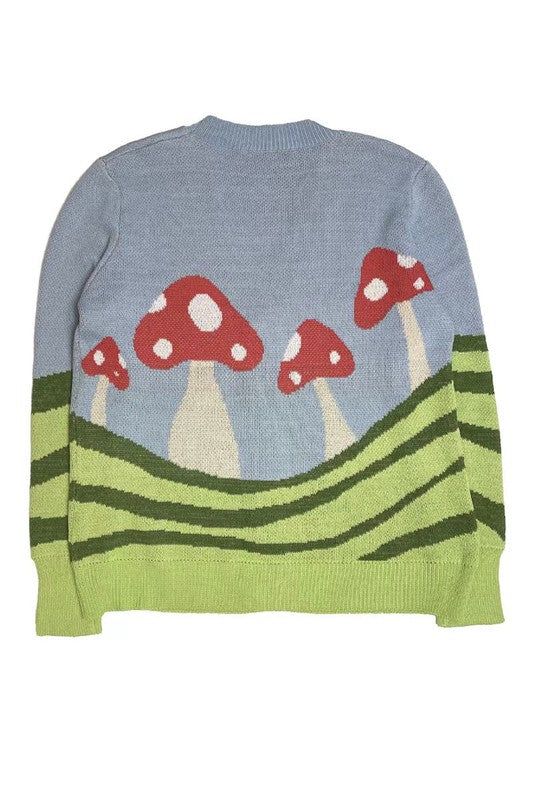 Mushroom field cardigan