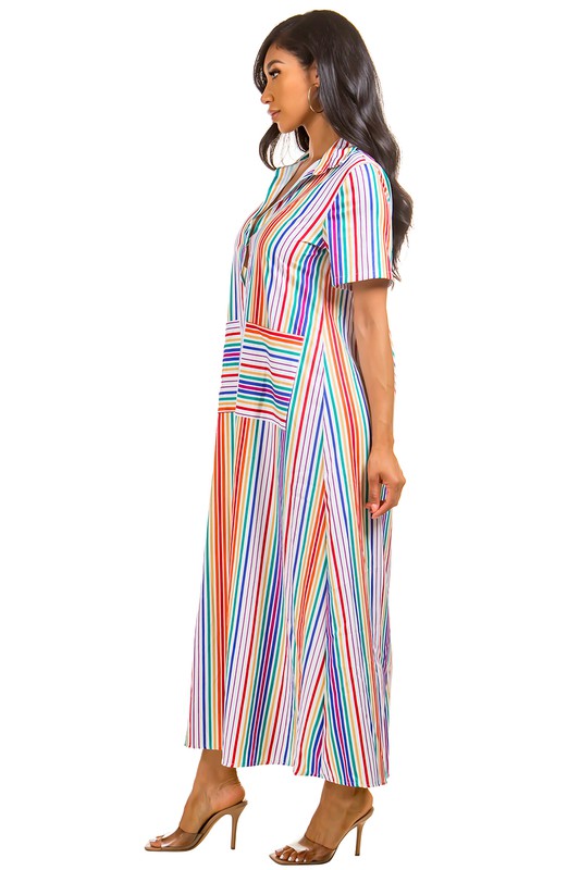 SEXY SHIRT STYLE LONG MAXI DRESS