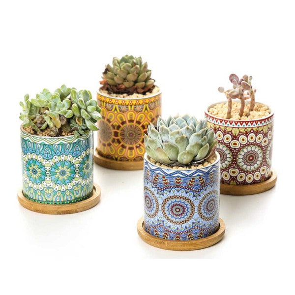 Mandala Planter Set of 4