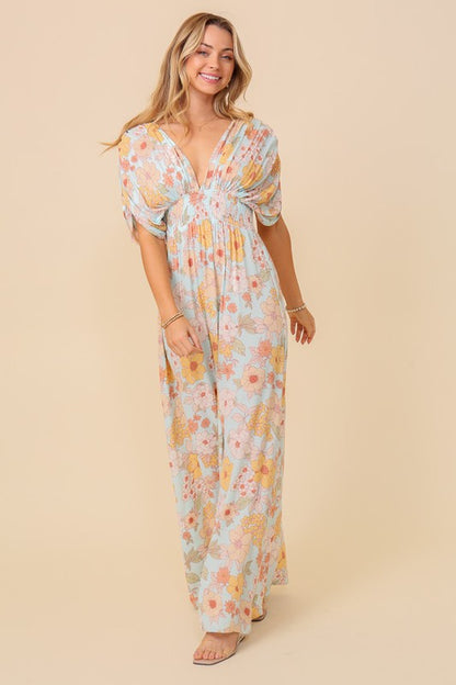 Floral Print Brunch Spring Summer Maxi Sundress