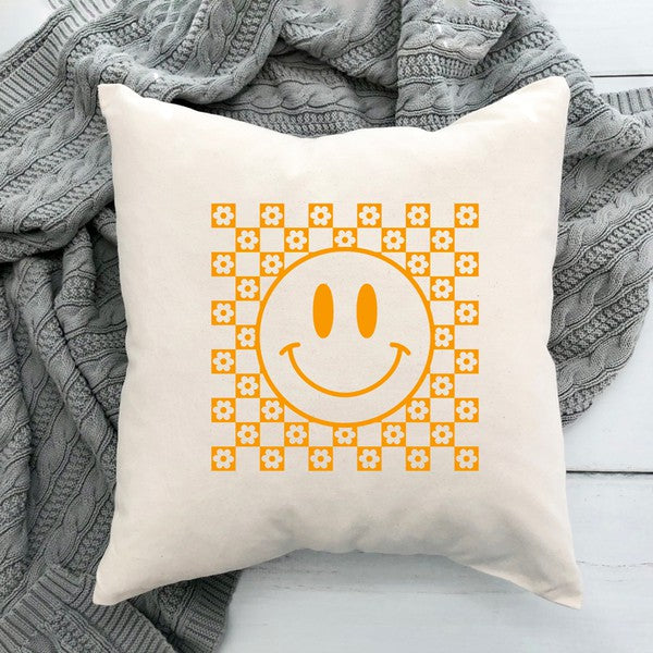 Mustard Smiley Flowers Pillow Cover