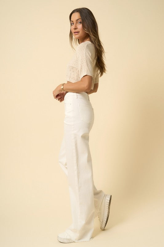 High Rise Wide Leg Jeans