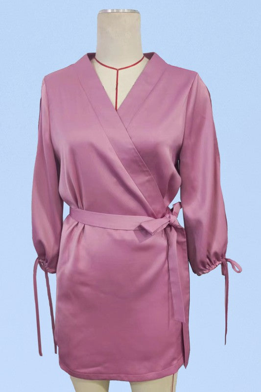 Satin Wrap Robe