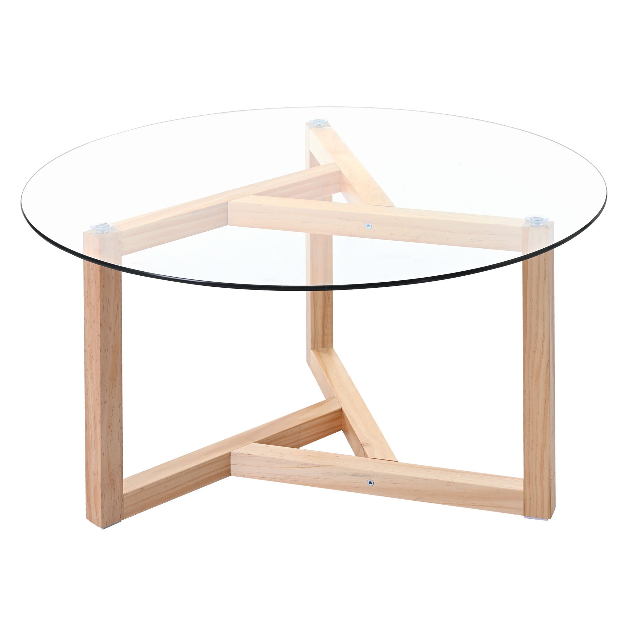 Round Glass Modern Coffee Table-0