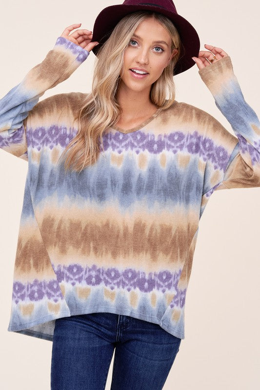 TIE DYE PRINT BOXY TOP