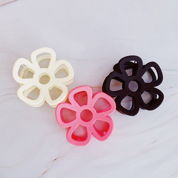 Anemone Flower Hair Claw Set Of 3