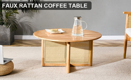 Natural Elegant Wooden Coffee Table-4