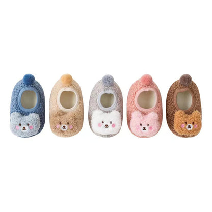 Baby 3D Cartoon Bear Patched Pattern Non-Slip Warm Shoes-1