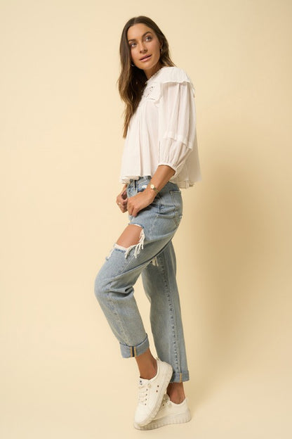 High Rise Straight Jeans