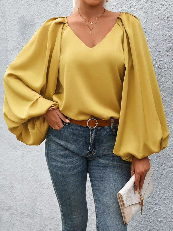 Lantern Sleeve Blouse