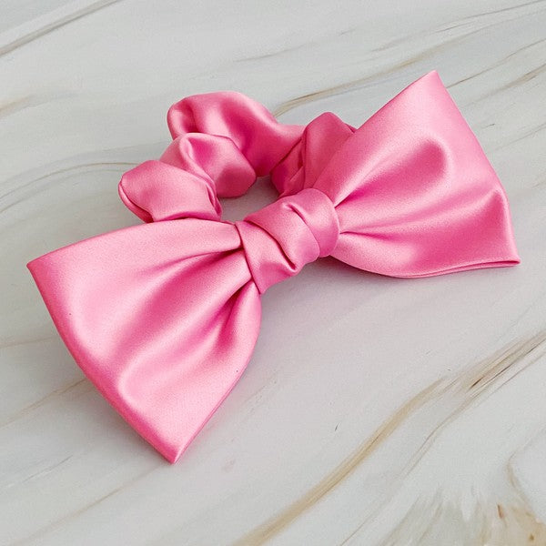 Satin Bow Tie Hair Scrunch