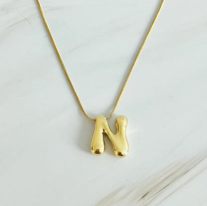 Balloon Letter Initial Necklace