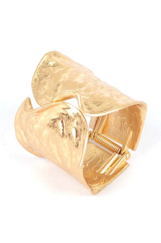 Textured Iconic Statement Hinge Bangle