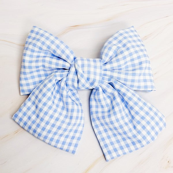 Gingham Bow Pretty Bow Hair Clip