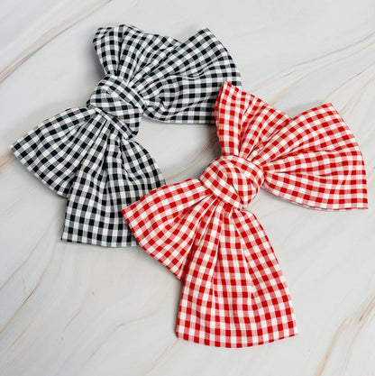 Gingham Bow Pretty Bow Hair Clip