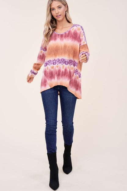 TIE DYE PRINT BOXY TOP