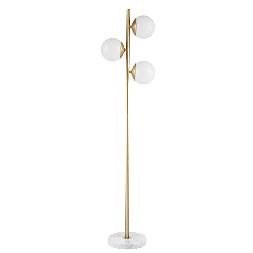 3-Globe Light Floor Lamp with Marble Base-6