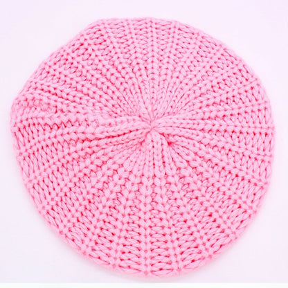 KNITTED CABLE KNIT FASHION BERET