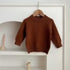 Baby Girl 4 Colors Solid Knitting Sweater Round Collar Pullover-1