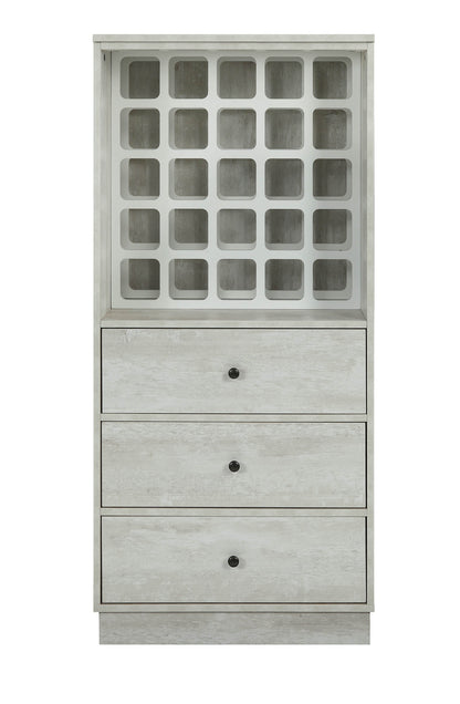 24&quot; X 20&quot; X 52&quot; Wine Cabinet In Antique White - Mdf-0