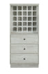 24" X 20" X 52" Wine Cabinet In Antique White - Mdf-0